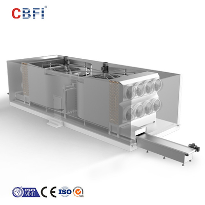 Correia modular ou máquina de congelação rápida de aço inoxidável do congelador IQF da espiral da correia para a faixa de peixes da galinha da carne
